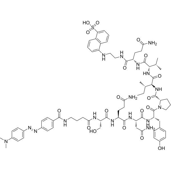 DABCYL-GABA-Ser-Gln-Asn-Tyr-Pro-Ile-Val-Gln-EDANS Structure