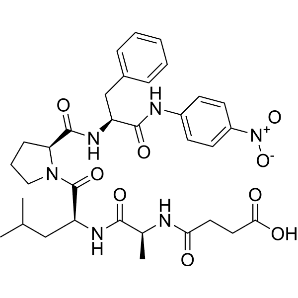 Suc-Ala-Leu-Pro-Phe-pNA Structure