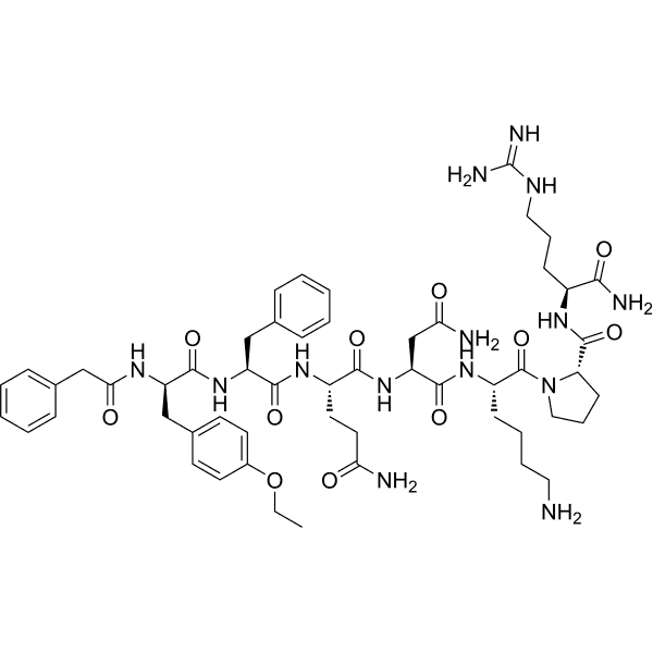 (Phenylac1, D-Tyr(Et)2, Lys6, Arg8, des-Gly9)-Vasopressin Structure