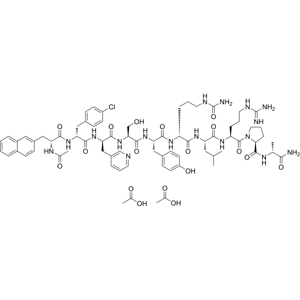 Cetrorelix diacetate Structure