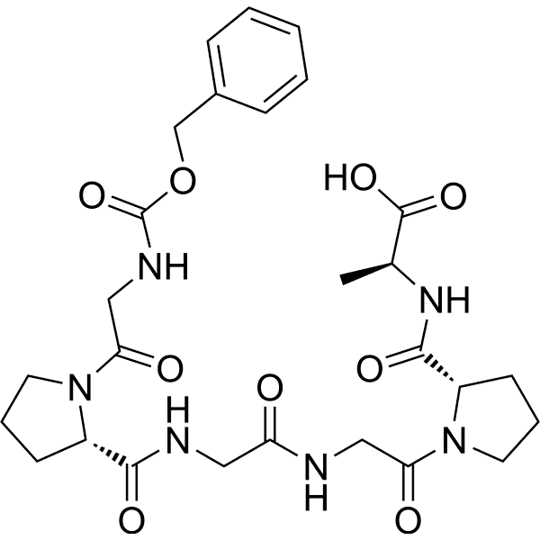 Z-Gly-Pro-Gly-Gly-Pro-Ala-OH Structure