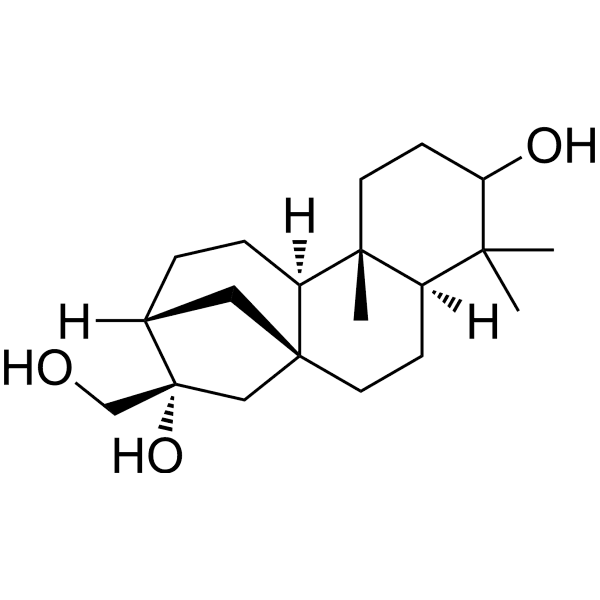 ent-Kaurane-3α,16β,17-triol Structure