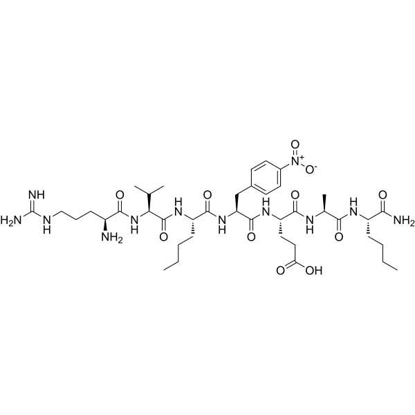 Arg-Val-(Nle-p-nitro)-Phe-Glu-Ala-Nle-NH2 Structure