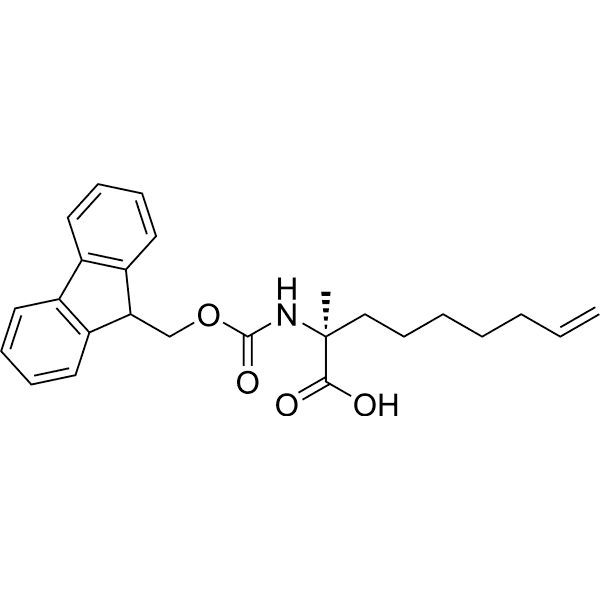 (S)-N-FMoc-2-(6'-heptenyl)alanine Structure