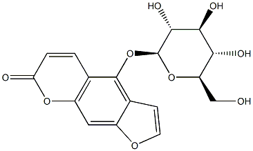 Bergaptol O-β-D-glucopyranoside  Structure