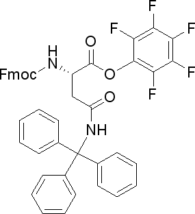 Fmoc-Asn(Trt)-OPfp Structure