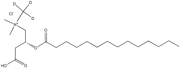 O-Tetradecanoyl-L-carnitine-d3 Hydrochloride  Structure