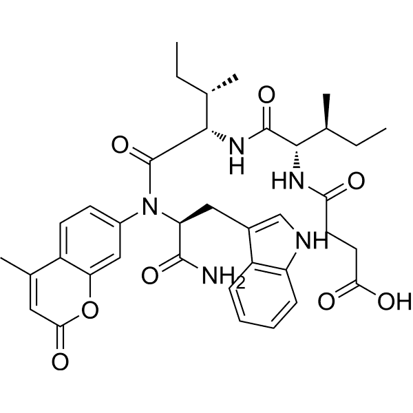 N-Succinyl-Ile-Ile-Trp-AMC Structure