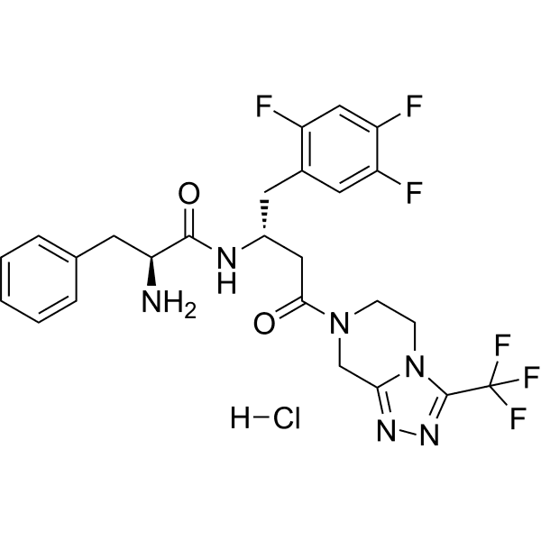 Sitagliptin fenilalanil hydrochloride Structure