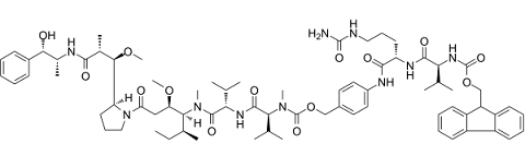 Fmoc-Val-Cit-PAB-MMAE Structure