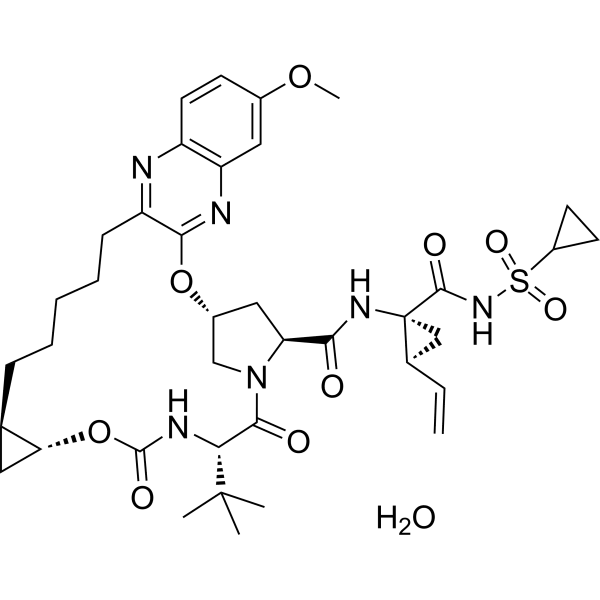 Grazoprevir hydrate Structure