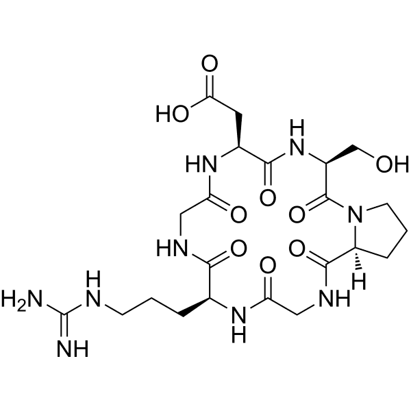 Cyclo(Gly-Arg-Gly-Asp-Ser-Pro) Structure