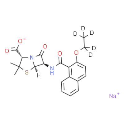 Nafcillin-d5 Sodium Salt  Structure