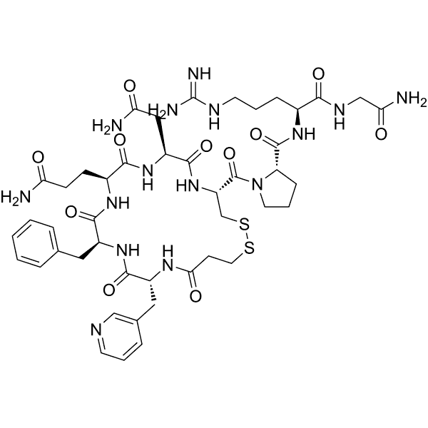 Desamino(D-3-(3′-pyridyl)-Ala2, Arg8)-Vasopressin Structure