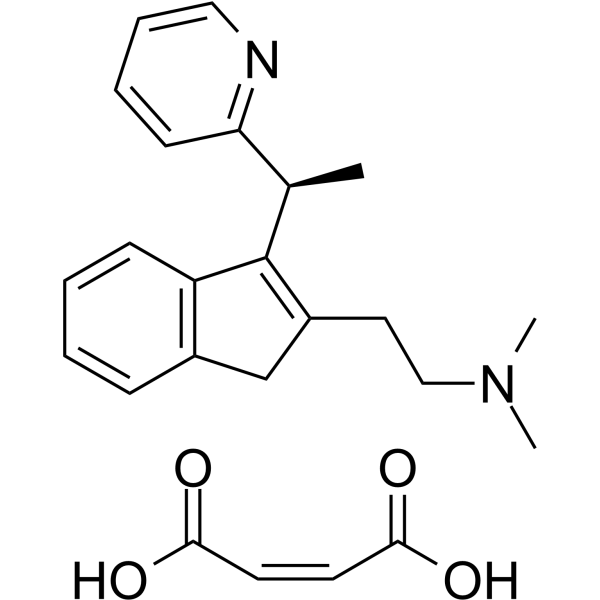 (S)-(+)-Dimethindene maleate Structure