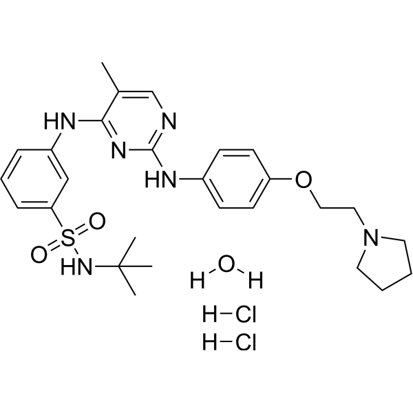 Fedratinib hydrochloride hydrate Structure