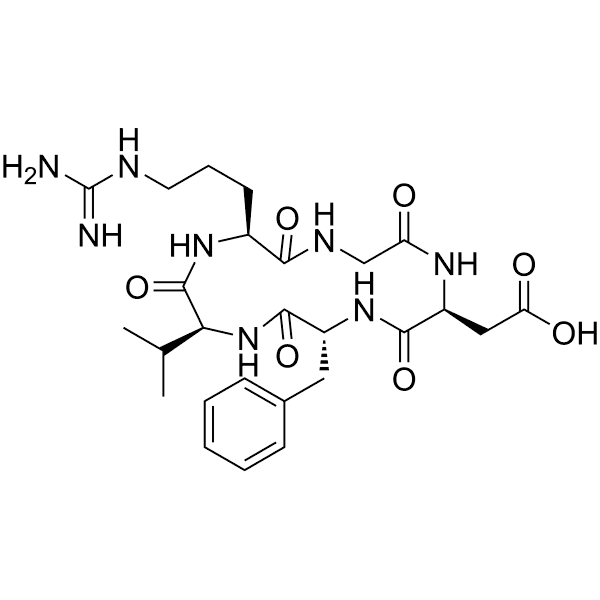 Cyclo(Arg-Gly-Asp-D-Phe-Val) Structure