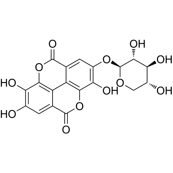 Ellagic acid-4-O-beta-D-xylopyranoside Structure