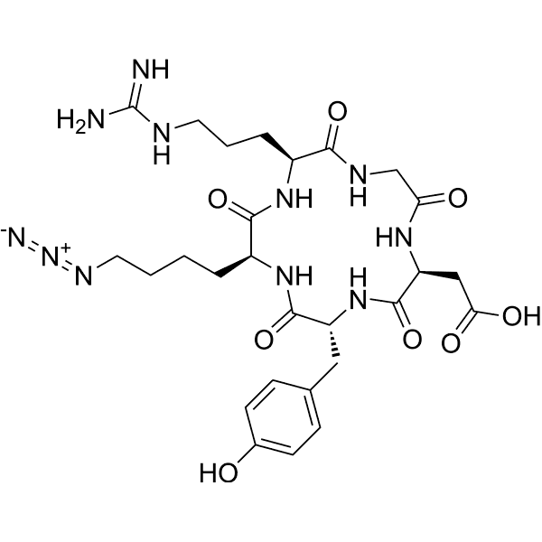 Cyclo(Arg-Gly-Asp-D-Tyr-ε-azido-Nle) Structure