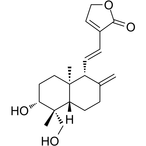14-Deoxy-11,12-didehydroandrographolide Structure