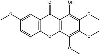 1-Hydroxy-2,3,4,7-tetramethoxyxanthone Structure