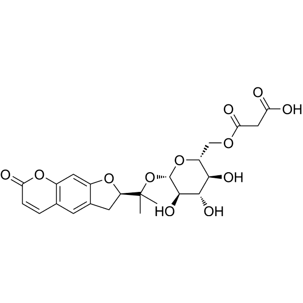 Nodakenetin-Glucose-malonic acid Structure