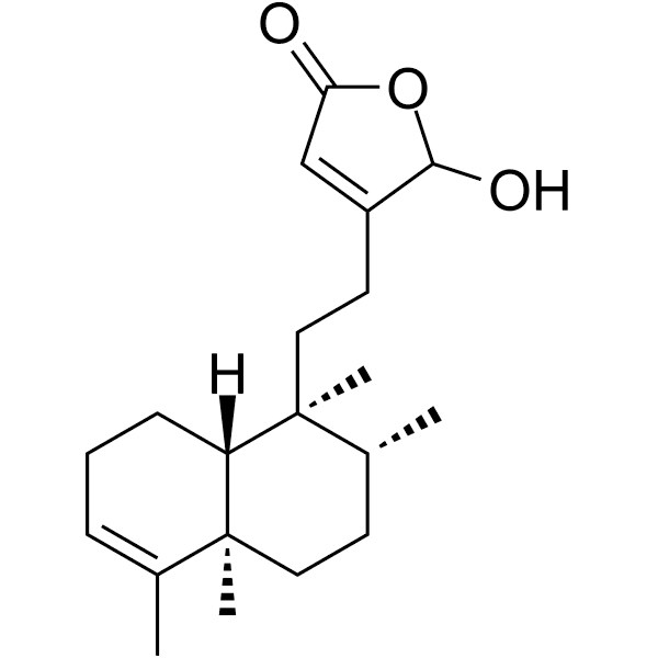 16-Hydroxycleroda-3,13-dien-15,16-olide Structure