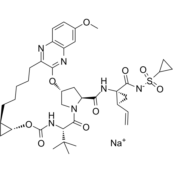 Grazoprevir sodium salt Structure