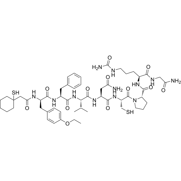 [Pmp1, DTyr(OEt)2, Val4, Cit8] Vasopressin Structure