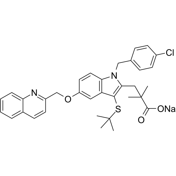 Quiflapon sodium Structure