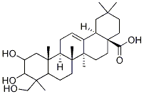2α,3α,24-Trihydroxyolean-12-en-28-oic acid Structure