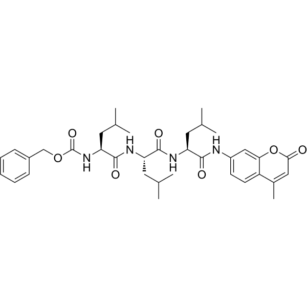 Z-Leu-Leu-Leu-AMC Structure
