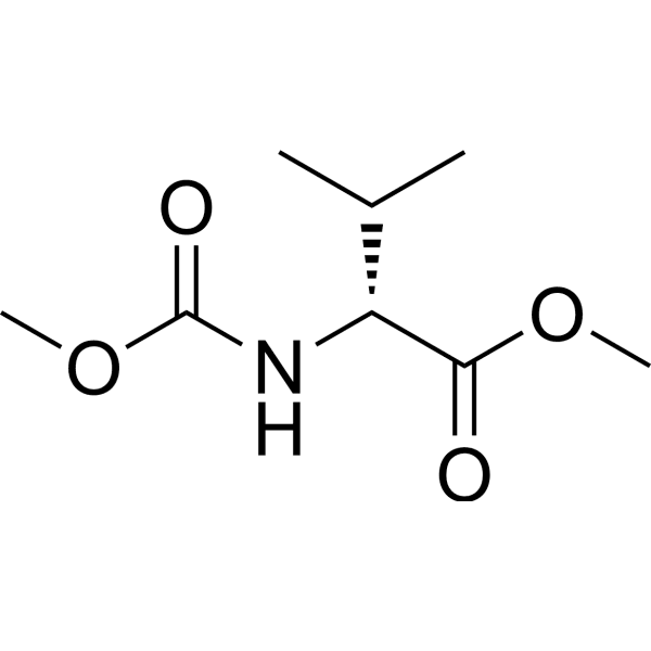 N-(Methoxycarbonyl)-D-valine methyl ester Structure