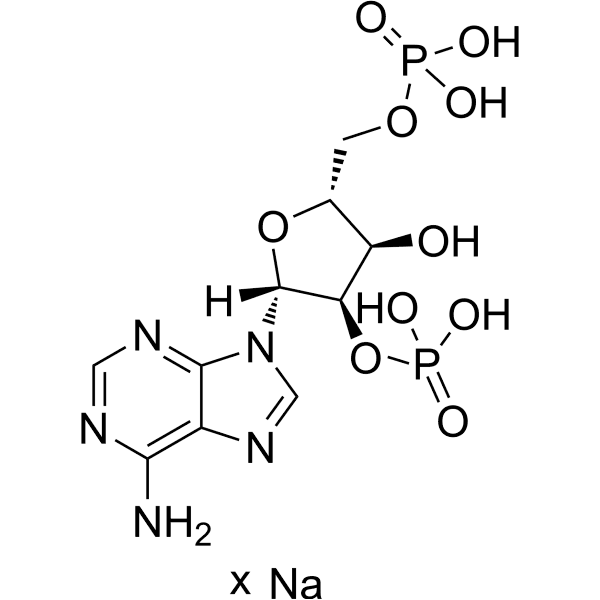 Adenosine 2',5'-diphosphate sodium  Structure