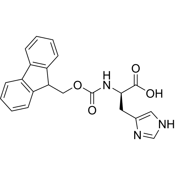(((9H-Fluoren-9-yl)methoxy)carbonyl)-D-histidine Structure