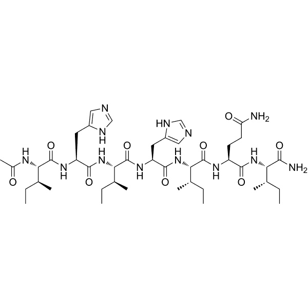 Ac-IHIHIQI-NH2 Structure