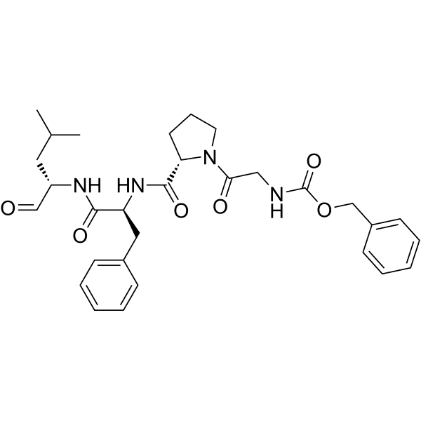 Z-Gly-Pro-Phe-Leu-CHO Structure