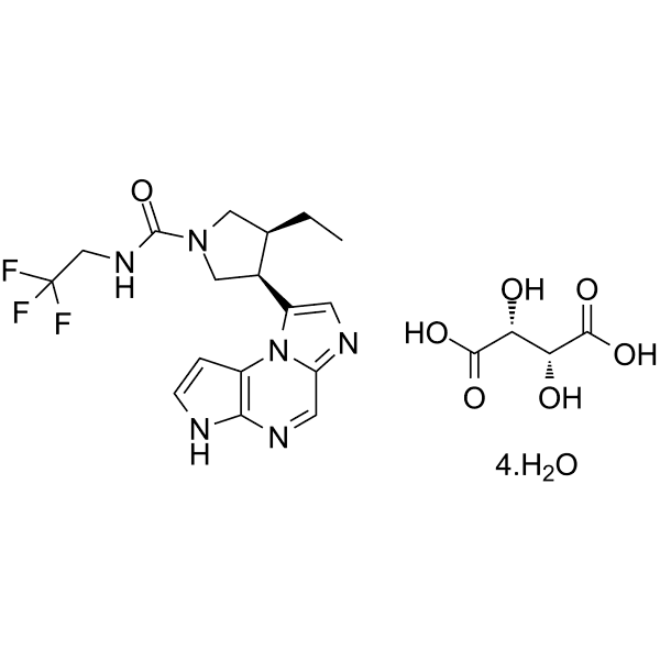 Upadacitinib tartrate tetrahydrate Structure