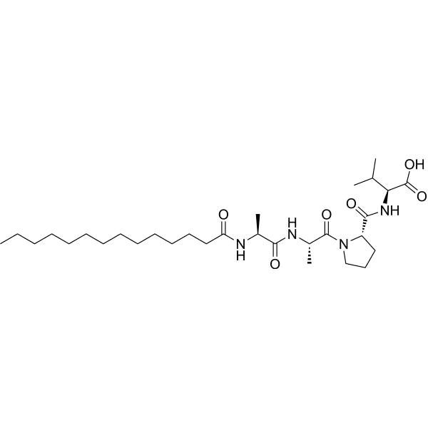 Myristoyl tetrapeptide Ala-Ala-Pro-Val Structure