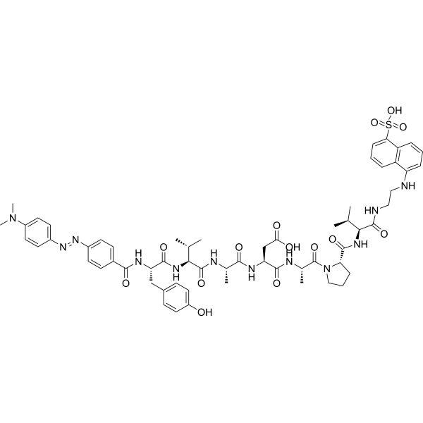 Dabcyl-YVADAPV-EDANS Structure