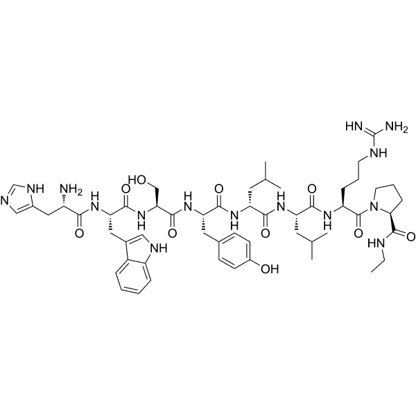 (Des-Pyr1, Des-Gly10, D-Leu6, Pro-NHEt9)-LHRH Structure