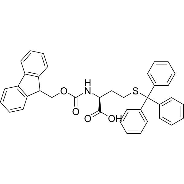 N-(((9H-Fluoren-9-yl)methoxy)carbonyl)-S-trityl-L-homocysteine Structure
