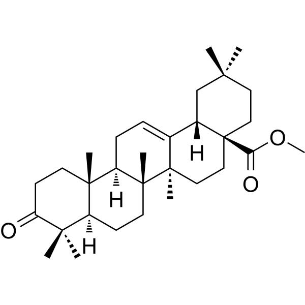 3-Oxo-olean-12-en-28-oic acid methyl ester Structure
