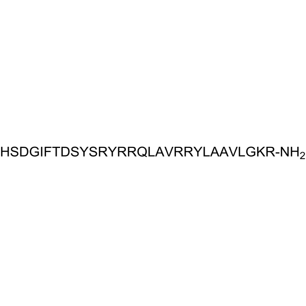 [Arg-15, 20, 21, Leu17]-PACAP-Gly-Lys-Arg-NH2 Structure