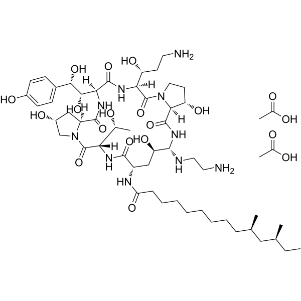 Caspofungin acetate Structure