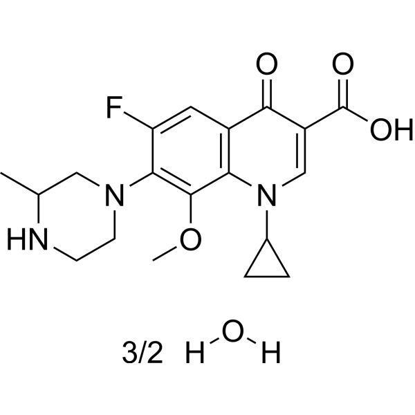 Gatifloxacin sesquihydrate Structure