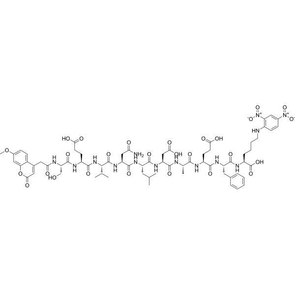 Mca-SEVNLDAEFK(Dnp) Structure