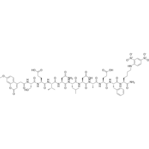 Mca-SEVNLDAEFK(Dnp)-NH2 Structure