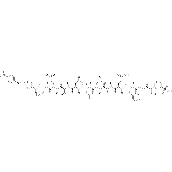 DABCYL-SEVNLDAEF-EDANS Structure