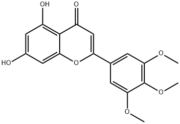 5,7-Dihydroxy-3',4',5'-trimethoxyflavone Structure